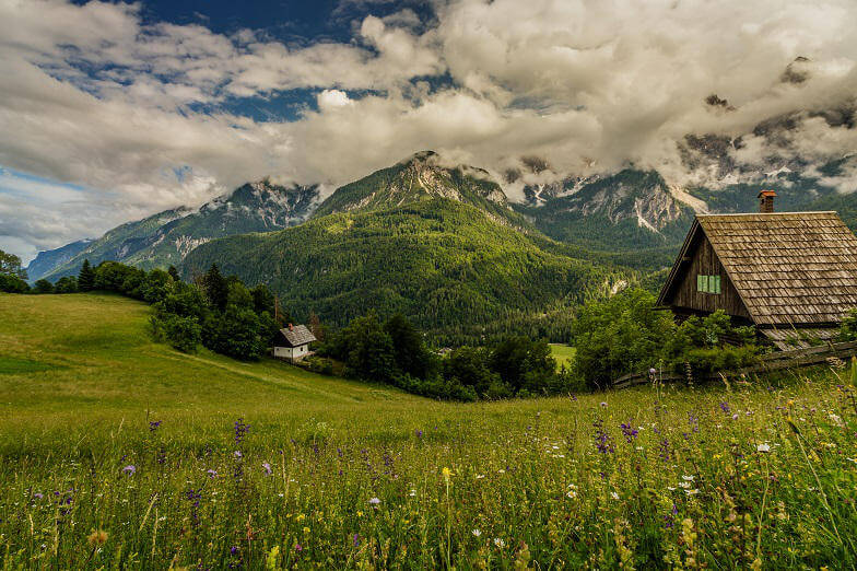 Slowenien Sehenswürdigkeiten: Berge bei Gozd Martuljek in Nordslowenien