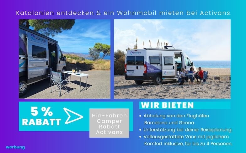 Miet-Wohnmobil in Spanien am Strand